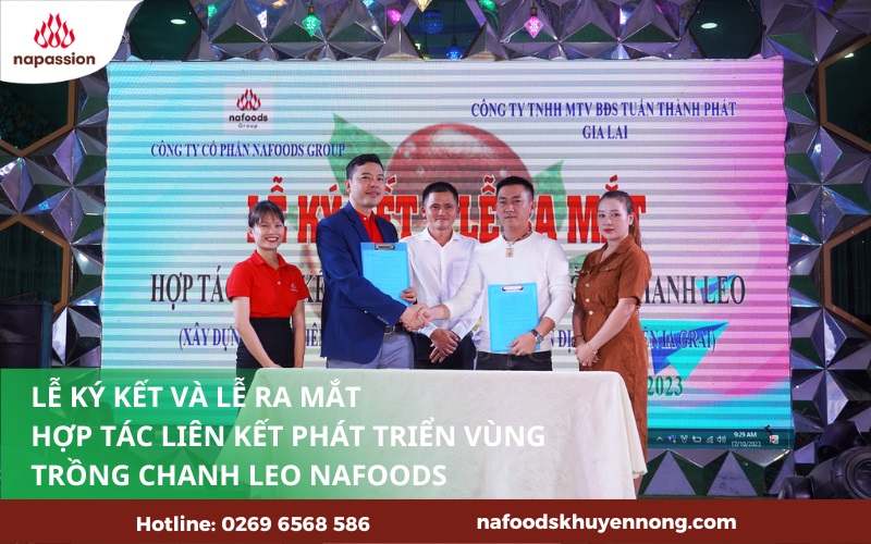 lien ket phat trien vung trong chanh leo nafoods va htx tuan thanh phat