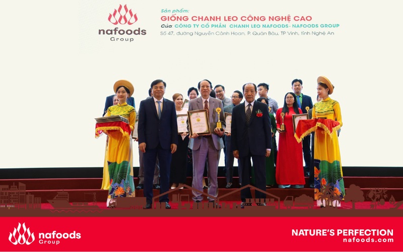chanh leo nafoods vinh danh thuong hieu vang nong nghiep viet