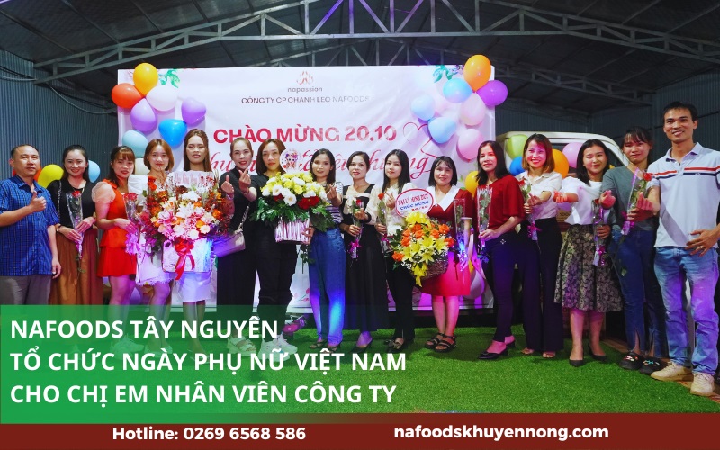 nafoods tay nguyen to chuc tiec mung ngay phu nu viet nam