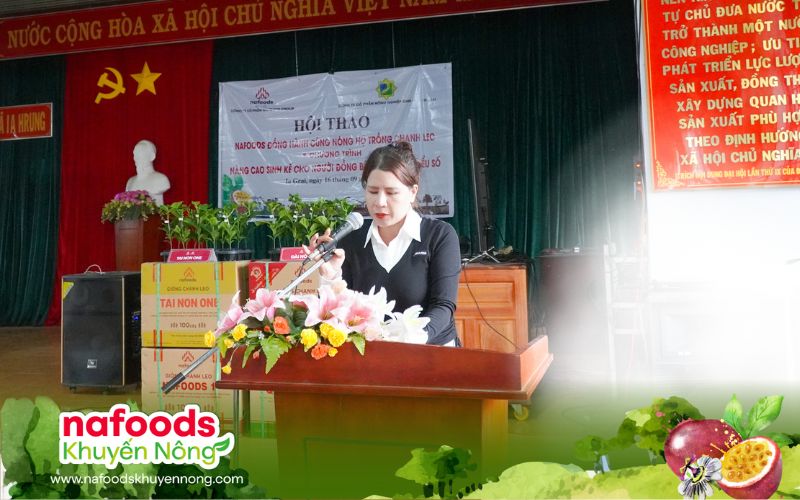 Đại diện công ty CP SHGL phát biểu tại hội thảo