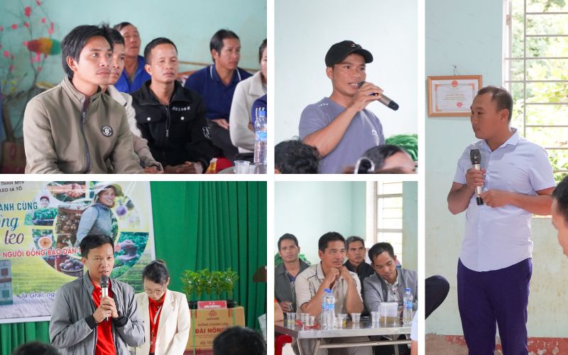 Nafoods cùng nhà thu mua và nhà nông trao đổi tại hổi thảo