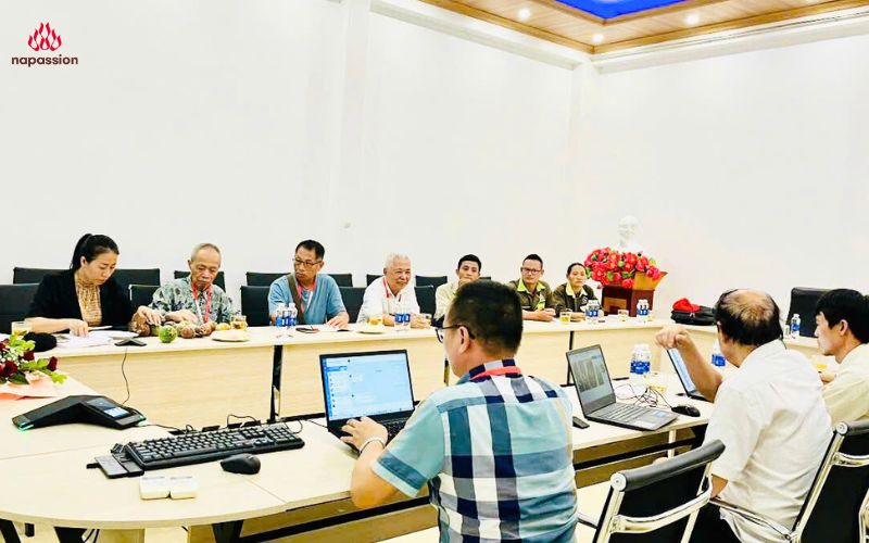 Đoàn chuyên gia đài loan đến thăm và làm việc tại viện giống chanh leo nafoods